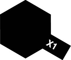 画像1: タミヤ X-1 アクリルミニ塗料 ブラック 