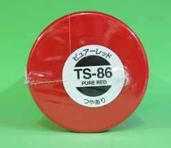 画像1: タミヤ TS-86 カラー スプレー (ピュアーレッド つやあり)    