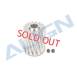画像1: ALIGN 550E/550L/X用  モーターピニオン ハス歯 16T M1 Φ6.0 ステンレス製【クリックポスト対応】 