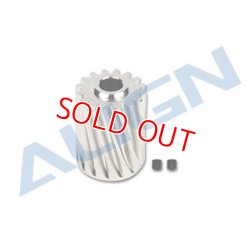 画像1: ALIGN 550E/550L/X用  モーターピニオン ハス歯 16T M1 Φ6.0 ステンレス製【クリックポスト対応】 