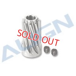 画像1: ALIGN 550E/550L/550X用  モーターピニオン ハス歯 10T/M1.0 ステンレス製【550】  