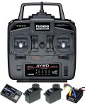 フタバ (037153)  T4YWD+R214GFE 受信機+Ｕ300サーボx2付+アンプ:MC340CR付セット    