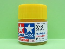 画像1: タミヤ（81508）アクリルミニ X-8 レモンイエロー  