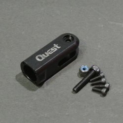 画像1: クエスト QH0081-01 (CA30/50/E6/IM12/720/787/775他用) テールローターグリップ（ブラック）【メーカー直送になります】