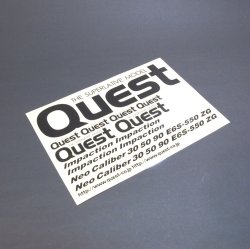 画像1: クエスト QH0096 (CA30/50/90Ver06/E6-550/600/GT15/ZG/E12S-775/787/120-720用) ロゴデカール【メーカー直送になります】  
