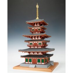 画像1: ウッディジョー (NO.349) 1/75 薬師寺 西塔 木製模型 組立キット 