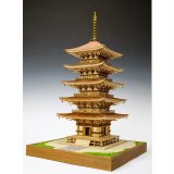 ウッディジョー (NO.346) 1/75 羽黒山 五重塔 木製模型 組立キット 