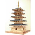 ウッディジョー (NO.344) 1/75 法隆寺 五重の塔 木製模型 組立キット 