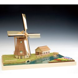 画像1: ウッディジョー (NO.324) 1/220 ヨーロッパの街並みシリーズ オランダ キンデルダイク 木製模型 組立キット 