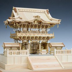画像1: ウッディジョー (NO.353) 1/50 日光東照宮 陽明門 木製模型 組立キット 