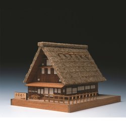 画像1: ウッディジョー (NO.365) ミニ建築 No.1 合掌造り 木製模型 組立キット 