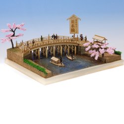 画像1: ウッディジョー (NO.375) 東海道五十三次 日本橋 木製模型 組立キット 