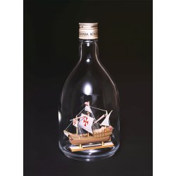 画像1: ウッディジョー (NO.668) ボトルシップ No.2 サンタマリア 木製模型 組立キット