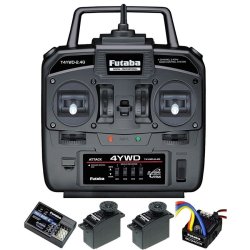 画像1: フタバ (035777)  電動カー用 T4YWD (R214GFE 受信機+Ｕ300サーボx2付+アンプ:MC340CR付) セット  