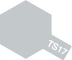 画像1: タミヤ TS-17 カラー スプレー (アルミシルバー つやあり)   
