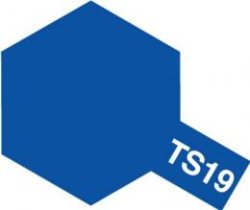 画像1: タミヤ TS-19 カラー スプレー (メタリックブルー つやあり)    