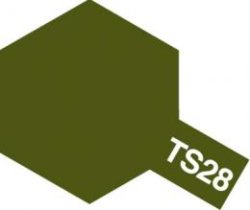 画像1: タミヤ TS-28 カラー スプレー (オリーブドラブ 2 つや消し)    