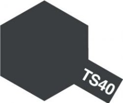画像1: タミヤ TS-40 カラー スプレー (メタリックブラック つやあり)    