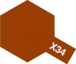 画像1: タミヤ（81534）アクリルミニ X-34 メタリックブラウン  