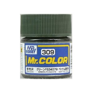 画像: GSIクレオス (C309) Mr.カラー (グリーンFS34079) 半光沢   
