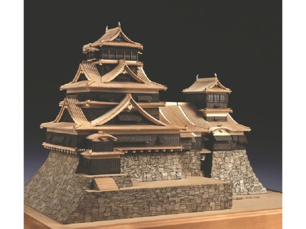 画像1: ウッディジョー (NO.329) 1/150 熊本城 木製模型 組立キット   (1)