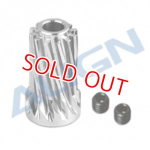 画像: ALIGN 700/760/800用  ピニオンギア 12T/M1.0/Φ6.0/ハス歯    