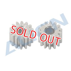 画像: ALIGN 300X用 ピニオンギア 14T/M0.5/Φ3/平歯   
