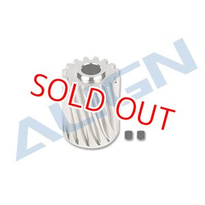 画像: ALIGN 550E/550L/X用  モーターピニオン ハス歯 16T M1 Φ6.0 ステンレス製【クリックポスト対応】 
