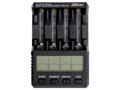 画像1: ハイテック AA/AAA チャージャー X4 アドバンス ミニ(ブラック)