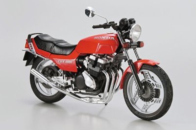 画像1: アオシマ (48) 1/12 (1981年) ホンダ NC07 CBX400F モンツァレッド '81 カスタムパーツ付き   