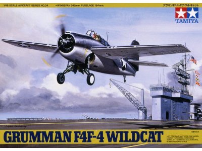 画像1: タミヤ(61034)1/48 グラマン F4F-4 ワイルドキャット