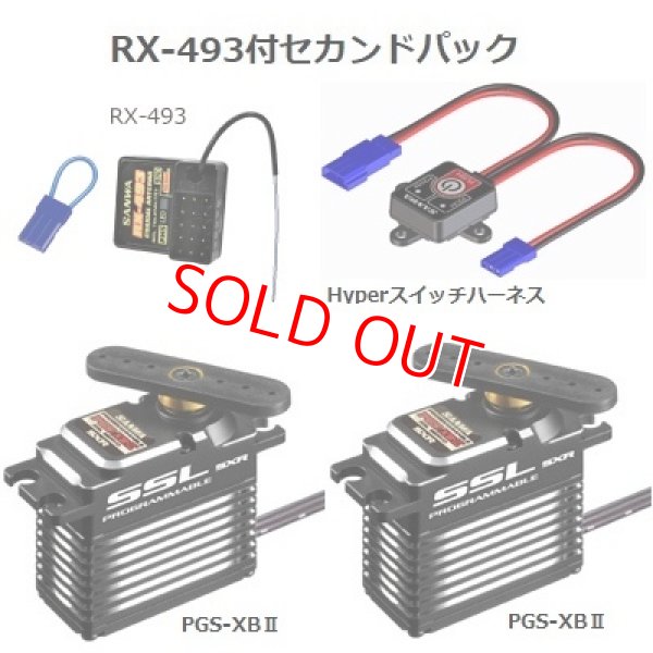 画像1: 三和電子 RX-493付セカンドパック [RX-493受信機とPGS-XBIIサーボx2付]       