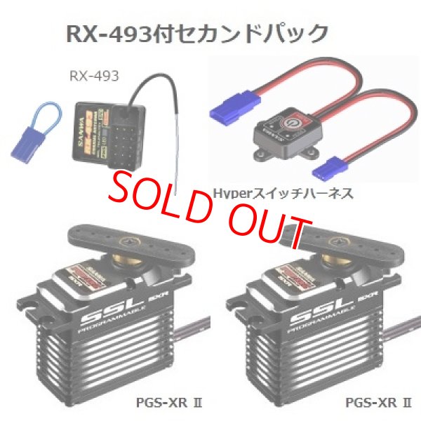 画像1: 三和電子 RX-493付セカンドパック [RX-493受信機とPGS-XRIIx2サーボ付セット]        