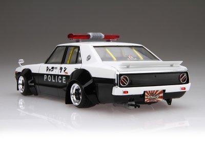 画像2: アオシマ (07) 1/24 LBワークス ケンメリ4Drパトカー