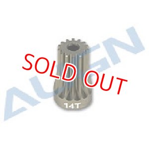 画像: 生産終了商品 ALIGN 500CF/GF/E/ESP用 ピニオンギア 14T/M0.6/Φ5.0/平歯【クリックポスト対応】