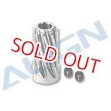 画像: ALIGN 550E/550L/550X用  モーターピニオン ハス歯 10T/M1.0 ステンレス製【550】  