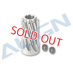 画像: ALIGN 550E/550L/550X用  モーターピニオン ハス歯 10T/M1.0 ステンレス製【550】  