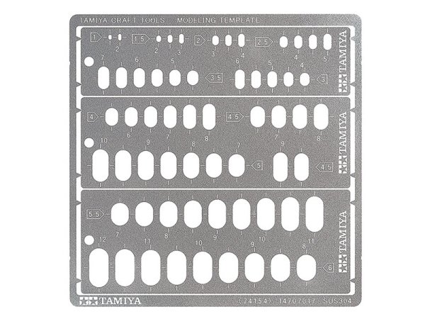 画像1: タミヤ  (74154) モデリングテンプレート (長円 1〜6mm) 【ネコポス便対応】 (1)