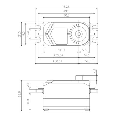 画像3: フタバ (038068) 1/10電動ツーリングカー用 HPS CT501 ロープロサーボ