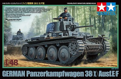 画像1: タミヤ (83) 1/48 (1939年) 1/48 ドイツ軽戦車 38(t) E/F型