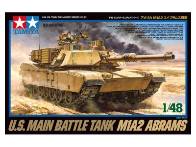 画像1: タミヤ (92) 1/48 (1980年) 1/48 アメリカ M1A2 エイブラムス戦車  