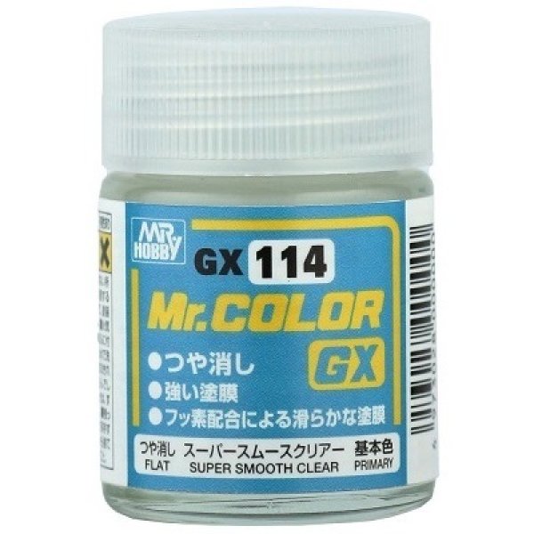 画像1: GSIクレオス (CX114) Mr.カラーGXスーパースムースクリアー (つや消し)    (1)