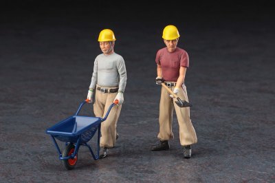 画像3: ハセガワ (WM03) 1/35 建設作業員セットA（舗装工事4体セット&アクセサリー）  