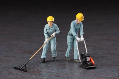 画像2: ハセガワ (WM03) 1/35 建設作業員セットA（舗装工事4体セット&アクセサリー）  