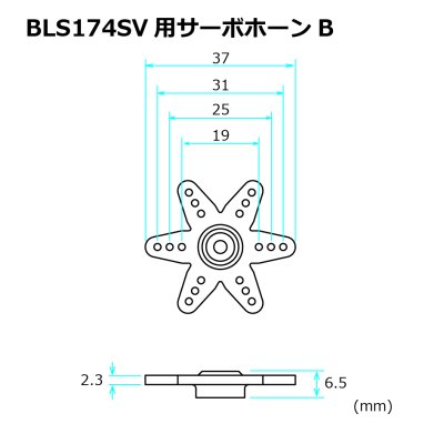 画像1: フタバ (310843) BLS174SV用 INVサーボホーンB【ネコポス便対応】