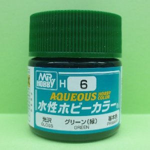 画像: GSIクレオス  (H6)  水性ホビーカラー グリーン (緑) 光沢   