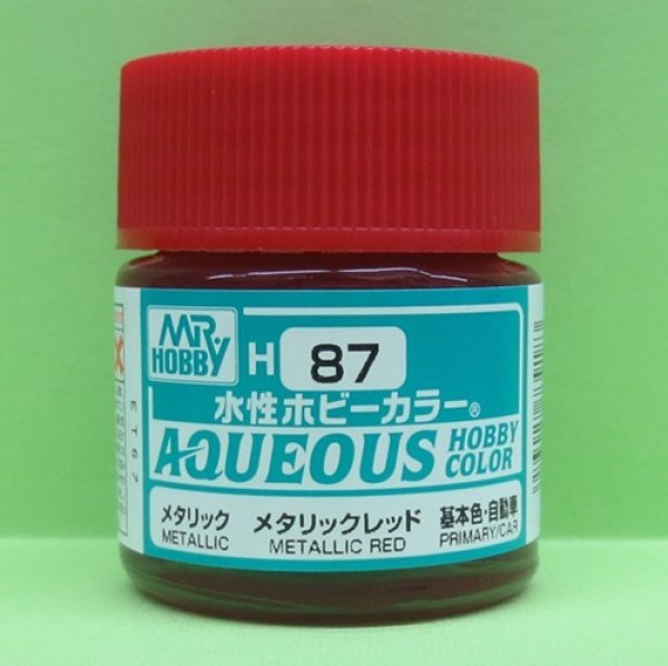 画像1: GSIクレオス  (H87)  水性ホビーカラー (メタリックレッド) 光沢   (1)