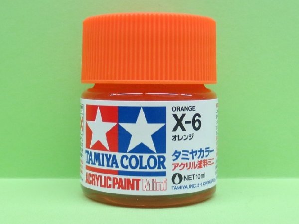 画像1: タミヤ（81506）アクリルミニ X-6 オレンジ   (1)