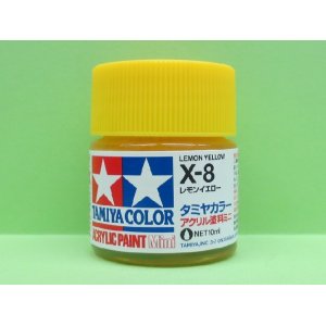 画像: タミヤ（81508）アクリルミニ X-8 レモンイエロー  