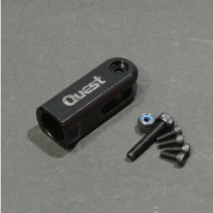 画像: クエスト QH0081-01 (CA30/50/E6/E12S/120-720/E12S-787/775/GT-15/ZG他用) テールローターグリップ（ブラック）【メーカー直送になります】